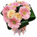 букет из кремовых роз и розовых гербер. Варна